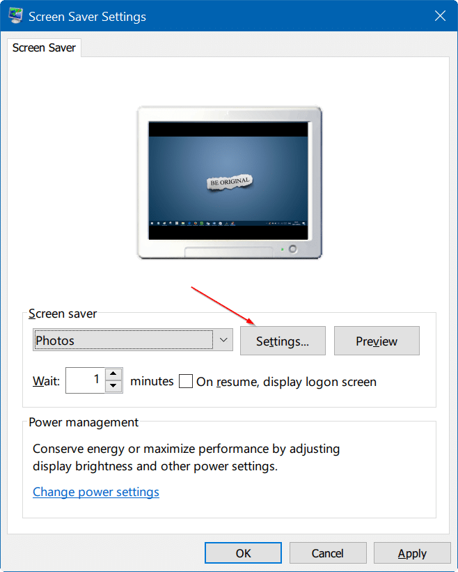 set photos as screen saver in Windows 10 pic3