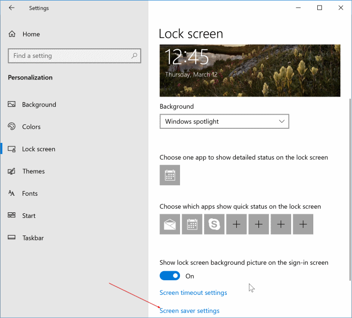 set photos as screensaver in Windows 10 pic3