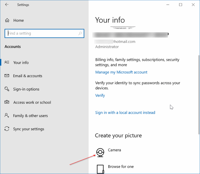 set video as user account picture in Windows 10