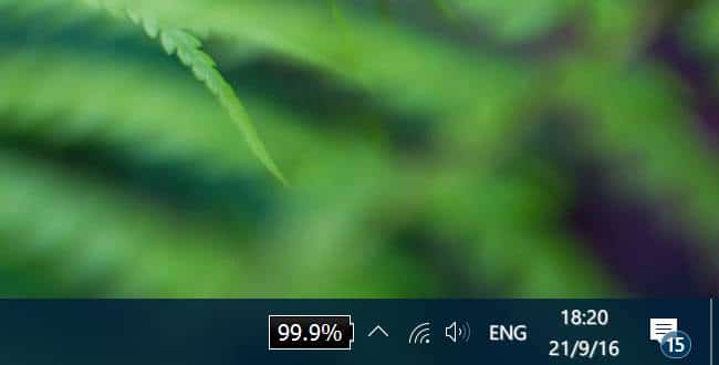 show battery percentage on taskbar windows 10