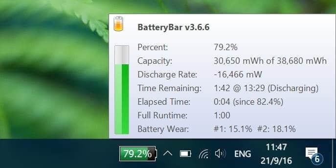 show battery percentage on taskbar in Windows 10 pic2