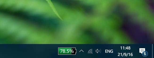 show battery percentage on taskbar in Windows 10 pic4