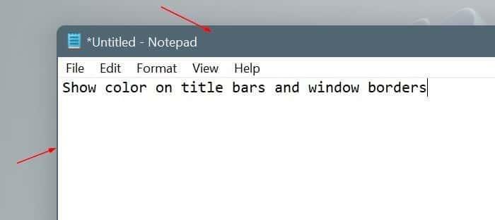 show color on title bars and window borders in Windows 11 pic2