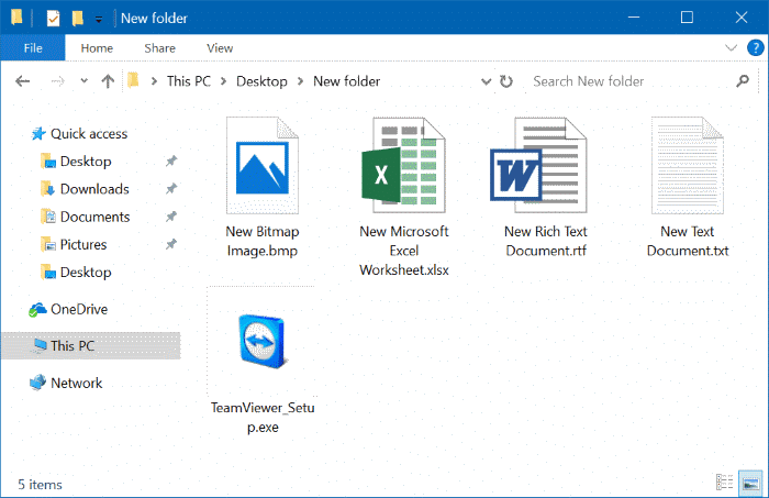show or hide extensions with file names in Windows 10 file explorer pic01