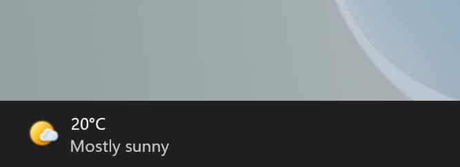 show weather on Windows 11 taskbar1