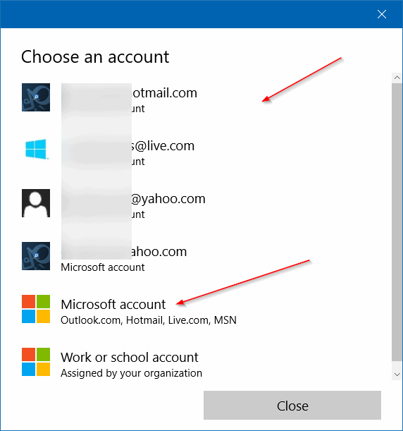 sign in to Store using a different email account in Windows 10 step5