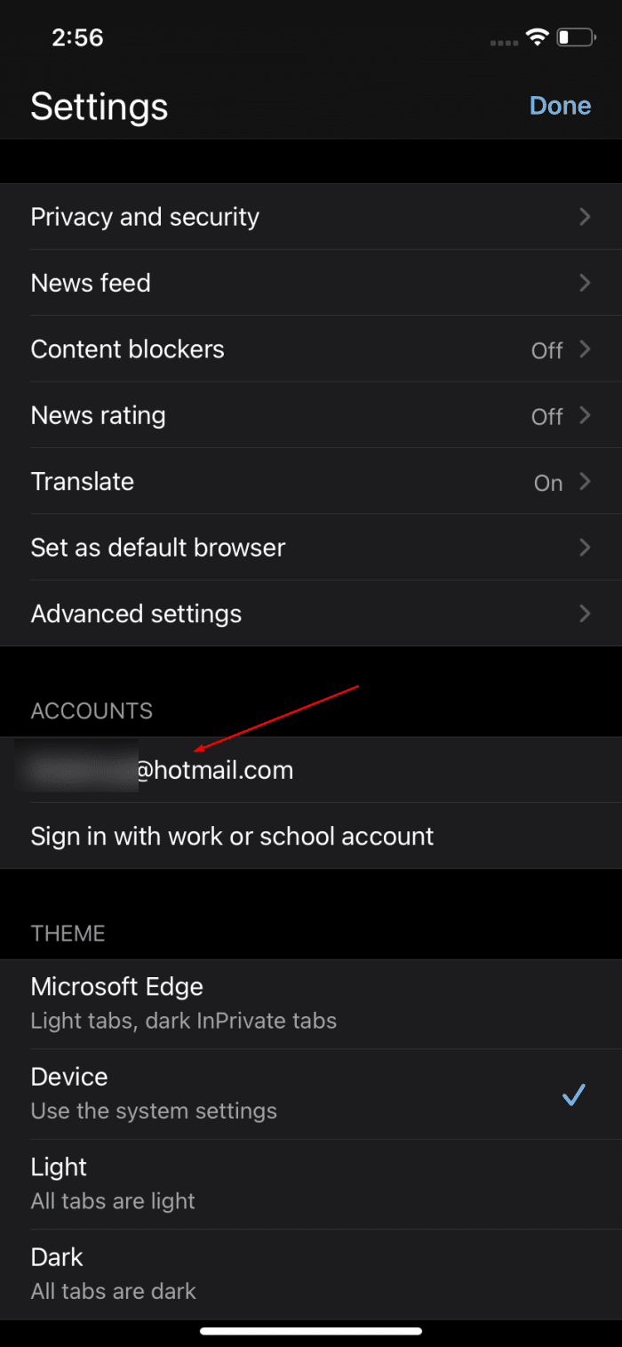sign out of Microsoft account in Edge browser pic2