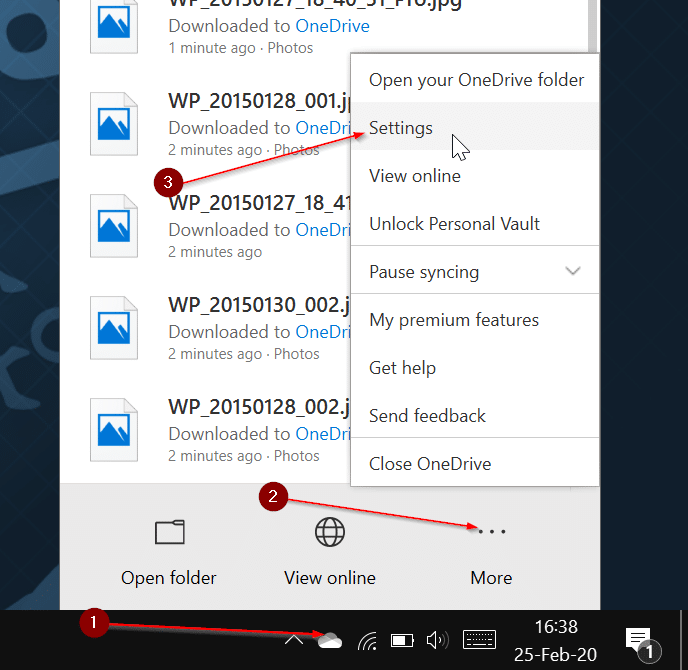 sign out of onedrive in Windows 10 pic1
