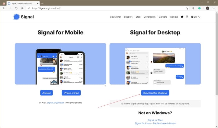 signal installation on Windows 10 pic02