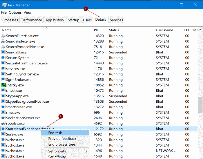 start menu not working in Windows 10 pic3