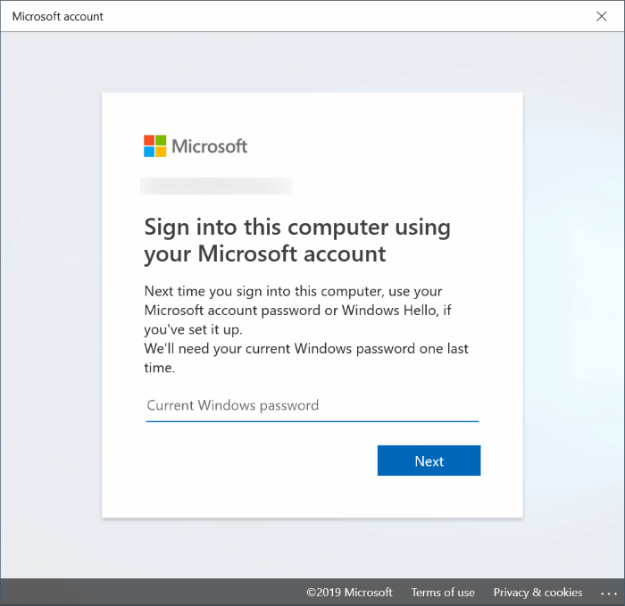 switch between local and Microsoft accounts in Windows 10 pic8