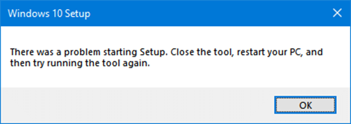 there was a problem running Windows media creation tool