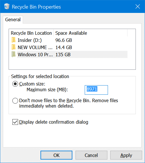 these items are too big to recycle in Windows 10 pic3