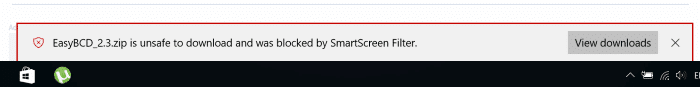 this unsafe file was blocked by smartscreen in edge