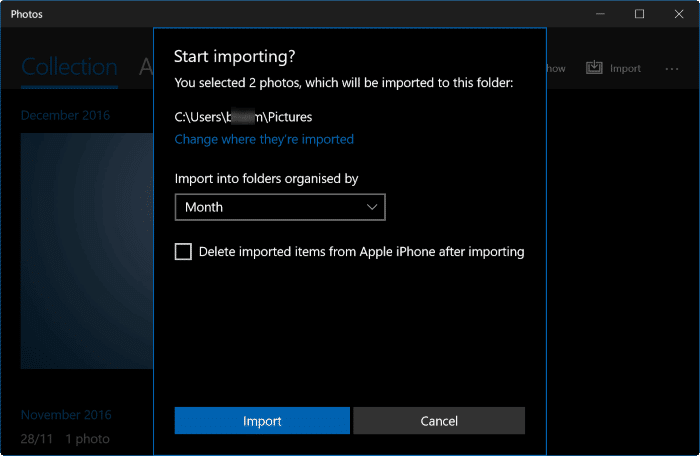 transfer iphone photos to Windows 10 PC pic3