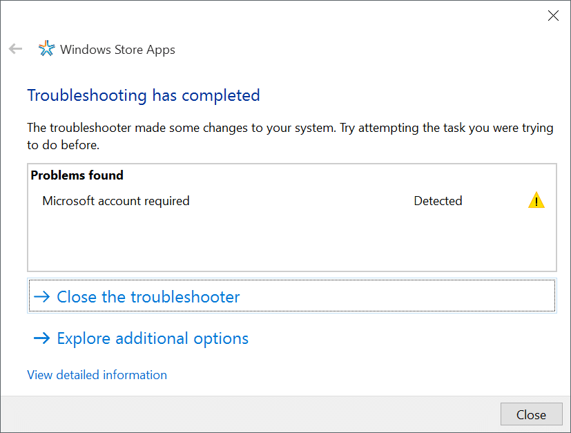 troubleshooter to fix Store apps issues Windows 10 pic1