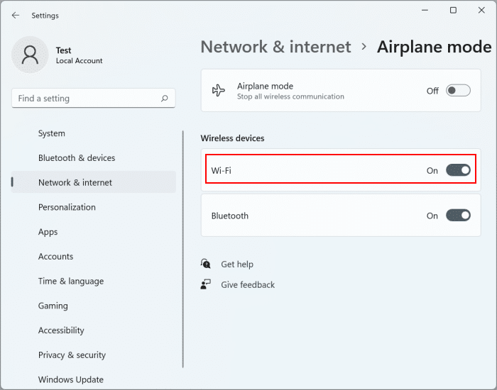 turn Wi-Fi on or off in Windows 11 pic7
