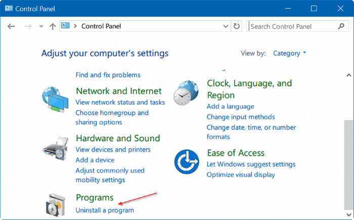 turn Windows 10 features on or off pic03