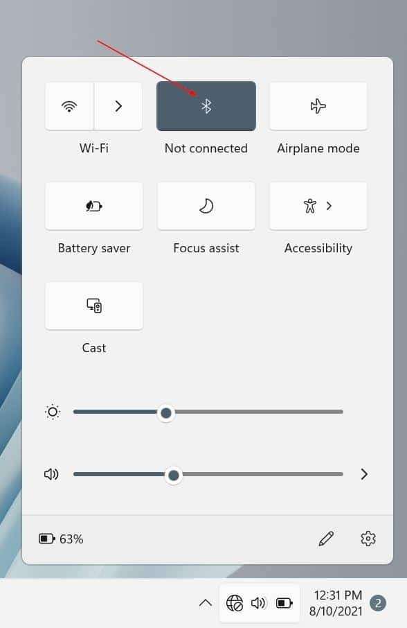 turn bluetooth on or off in Windows 11 pic2