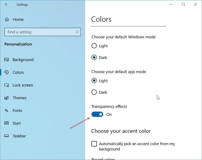 turn off blur effect on the sign in screen in Windows 10 pic01