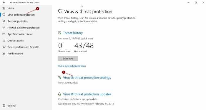 turn on built in ransomware protection in Windows 10 pic2