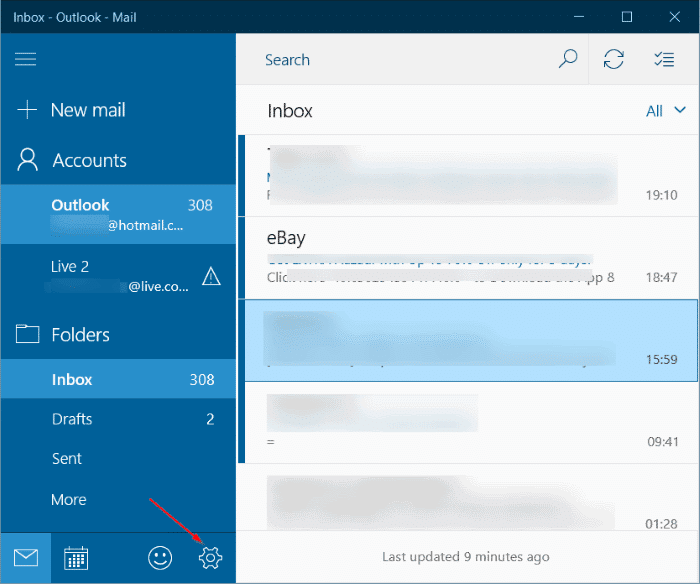 turn on new mail notification banner and sound Windows 10 mail pic3
