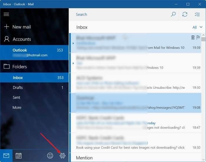 turn on off email notifications in action center Windows 10 pic01