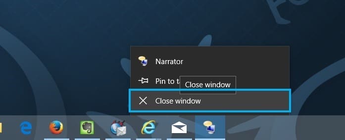 turn on or off narrator in Windows 10