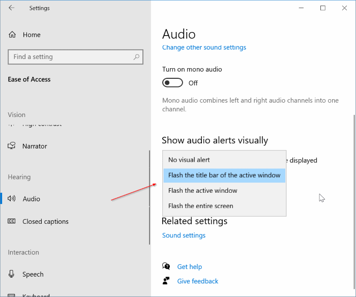 turn on or off sound & visual indicator for caps lock & num lock in Windows 10 pic3