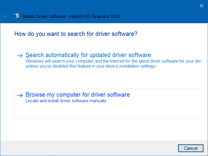 unable to adjust brightness in Windows 10 step5