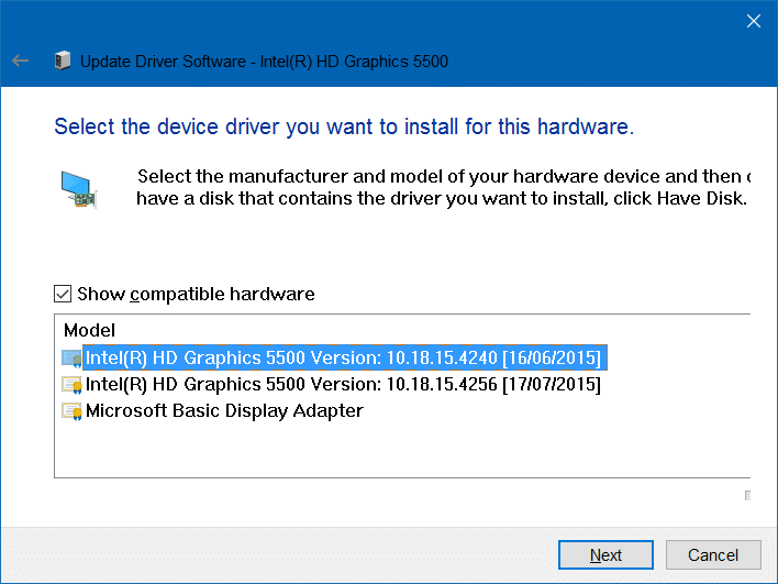 unable to adjust brightness in Windows 10 step7