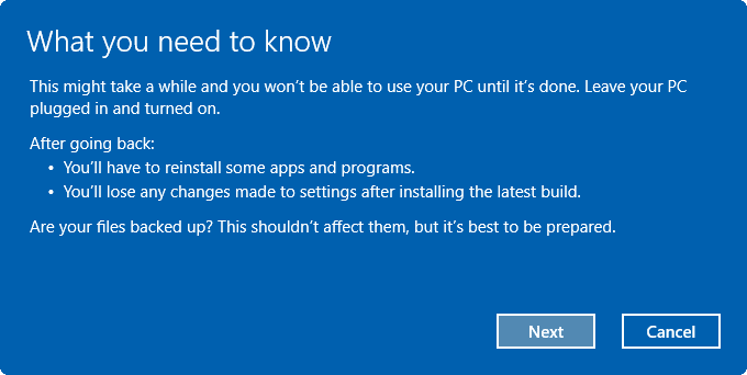 uninstall Windows 10 Anniversary Update pic4