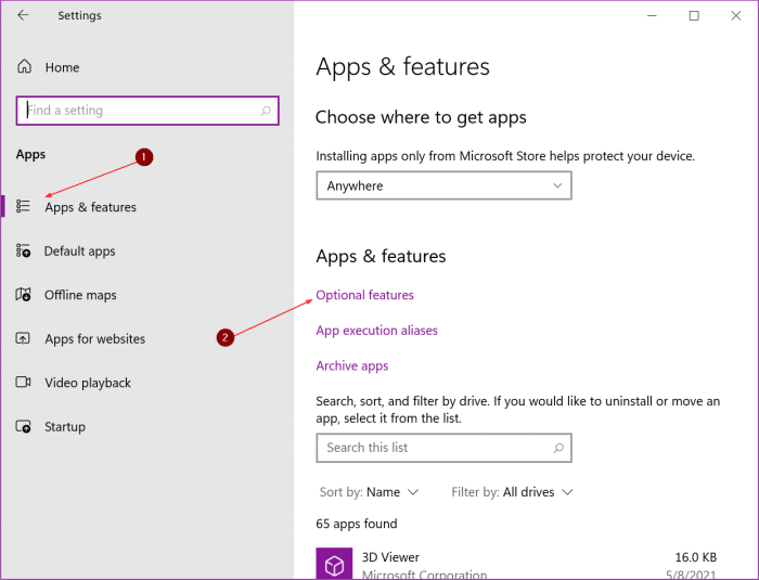 uninstall Windows Media Player in Windows 10 pic1