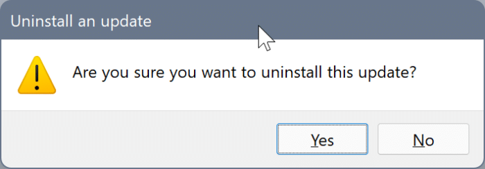 uninstall Windows Updates in Windows 11 pic4