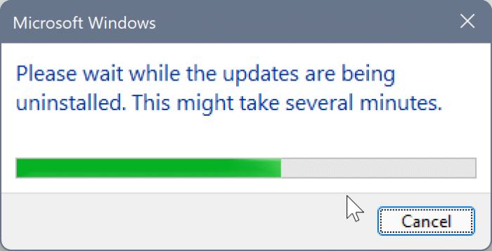 uninstall Windows Updates in Windows 11 pic5