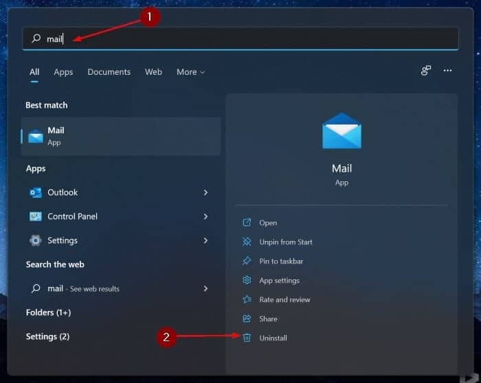 uninstall apps in Windows 11 pic3
