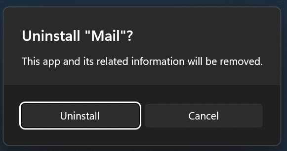 uninstall apps in Windows 11 pic6