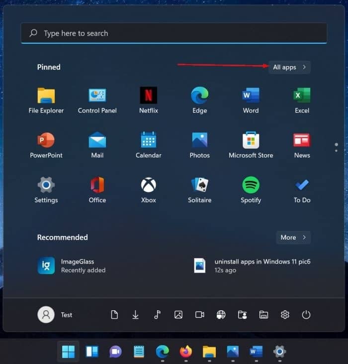 uninstall apps in Windows 11 pic7