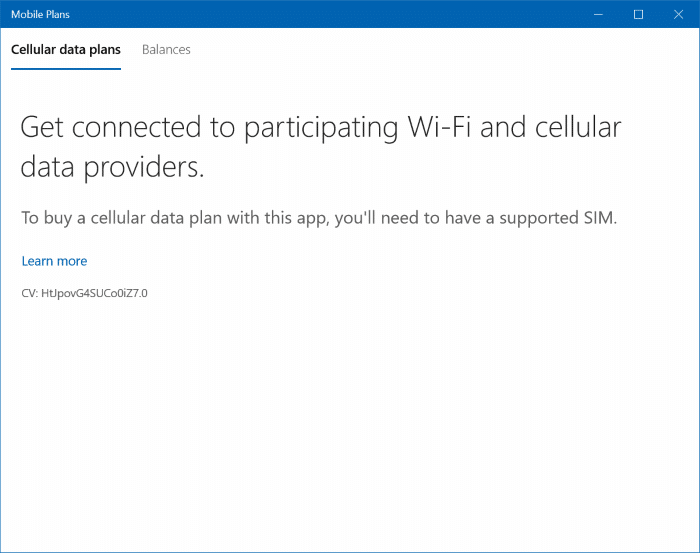uninstall mobile plans app from Windows 10 pic01