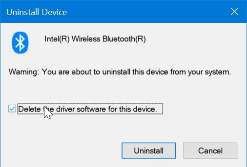uninstall or reinstall Bluetooth driver in Windows 10 pic3
