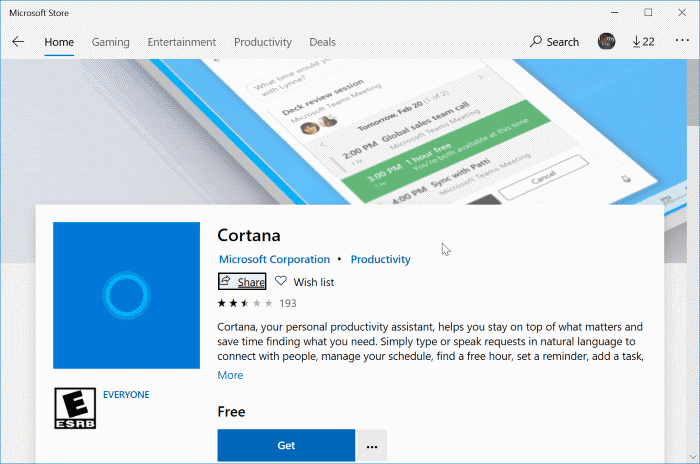 uninstall or reinstall Cortana in Windows 10 pic5