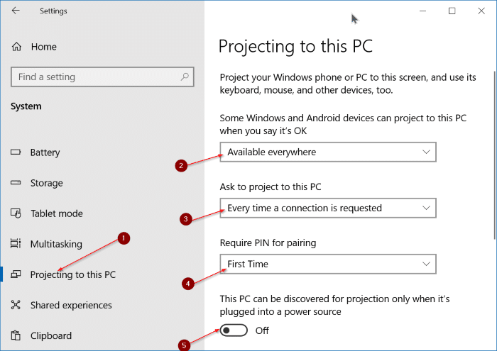 use Windows 10 laptop as second screen pic1