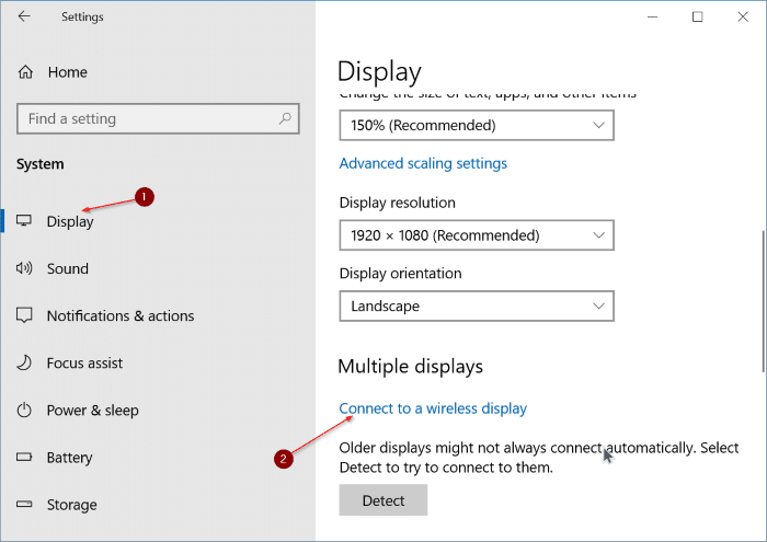 use Windows 10 laptop as second screen pic2
