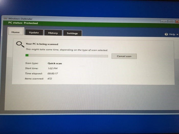 use Windows defender offline scan in Windows 10 pic2