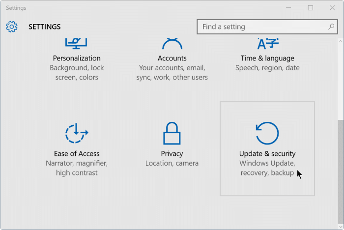 use Windows defender offline scan in Windows 10 step2