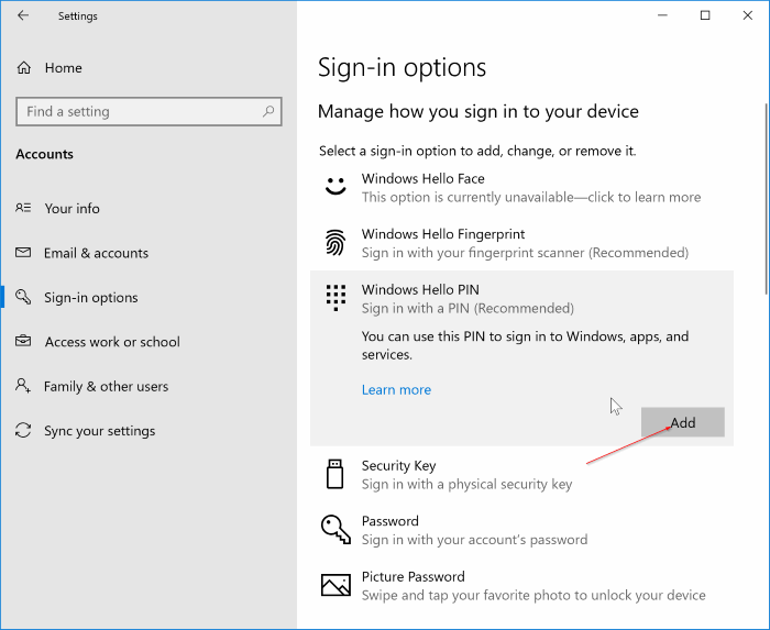 use a PIN to sign in to Windows 10 pic2