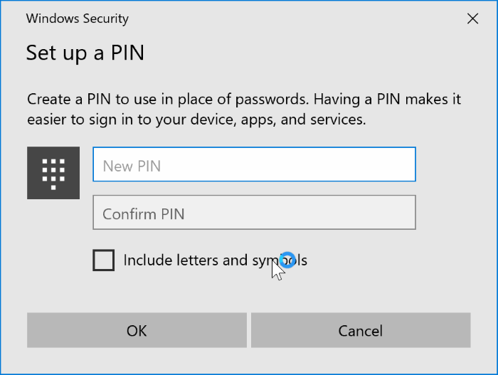 use a PIN to sign in to Windows 10 pic4