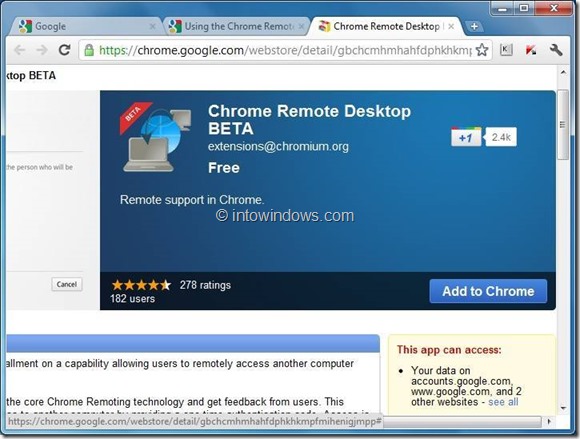 use chrome remote desktop step1