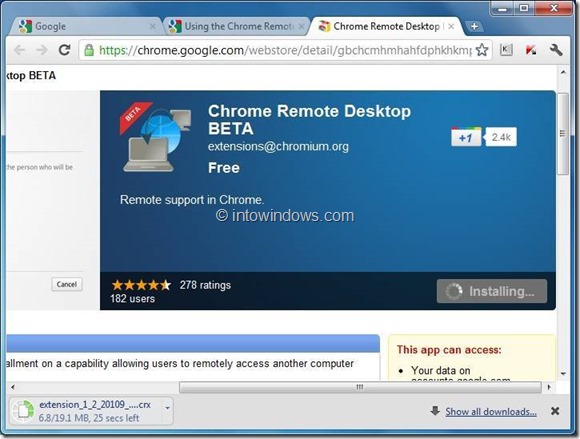 use chrome remote desktop step3