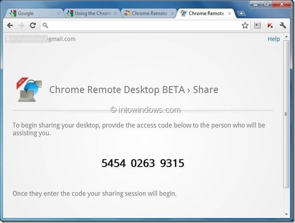 use chrome remote desktop step7